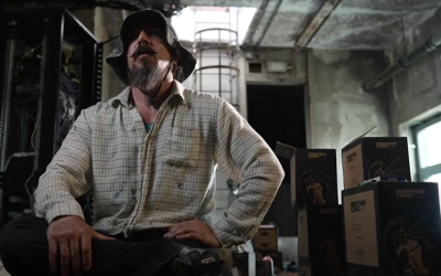Hear from the artists who scaled an 82-meter building